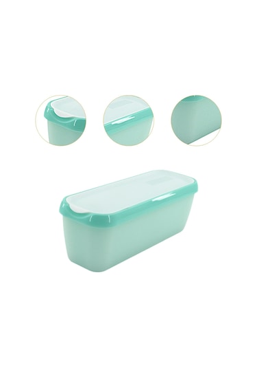 Suntek Buzdolabı Yoğurt Dondurma Kabı Yeşil 28 x 10 x 9.7 CM Yeşil