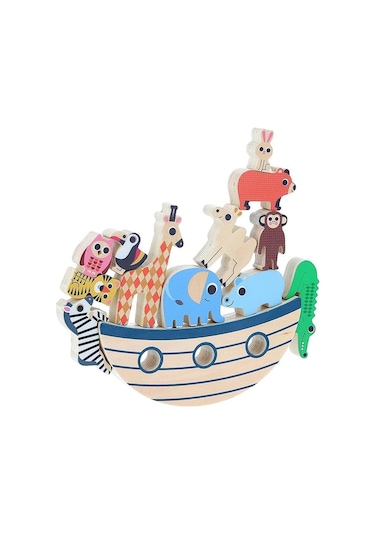Vilac - Ahşap Denge Oyunu - Hayvanlar Gemisi