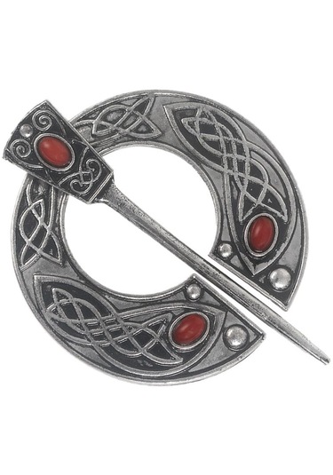 Suntek El Işi Yarım Daire İskandinav Ortaçağ Viking Pimi Broş Antik Gümüş Çok Renkli