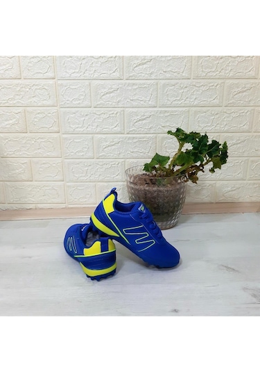 Jump 29143 Saks Mavi- Sarı Erkek Çocuk Halı Saha Futbol Ayakkabı 001