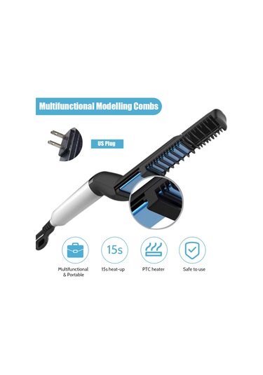 Maiyame Erkekler İçin Elektrikli Saç Ve Sakal Düzeltici - Ptc Hızlı Isınma, Seramik Fırça, Kolay Kullanim - Tame Saç Ve Sakal