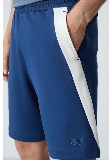 Tommy Life Parlament Pamuklu Kalın Yumuşak Dokulu Standart Fit Basic Erkek Şort - 81280 Mavi