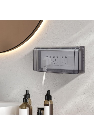 Suntek Su Geçirmez Anahtar Fiş Çıkış Kapağı Tuvalet Siyah