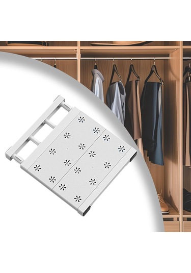 Homyl Genişletilebilir Bölücü Giyim Dolap Rafı Mutfak 24cmx30cm Beyaz Diğer
