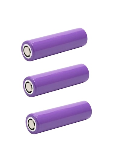 3 Adet 3.7 Volt 1200 Mah Li Tyum Li-ion 18650 Başliksiz Şarjli Pi L