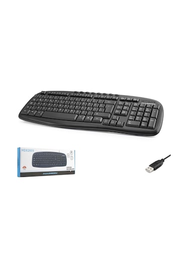 Hadron Hdx2609 Türkçe-q Multimedia 1.80mt Usb Kablolu Klavye - Siyah