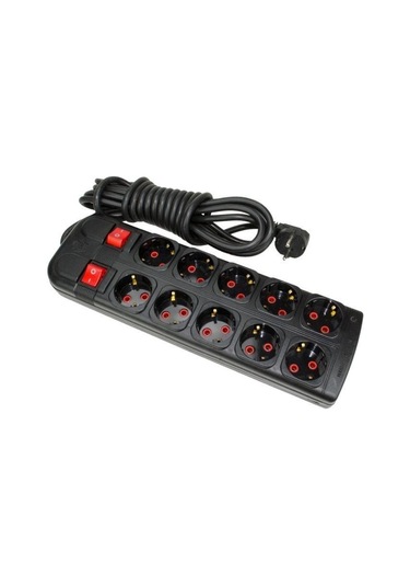 Sistem 2000 10lu Grup Priz 5mt Uzatma Kablolu Anahtarlı  5+5 Birb