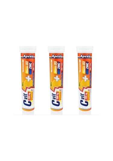 Apexis C Vitamini + D3 + Zinc 1000 MG 3 x 20 Tablet