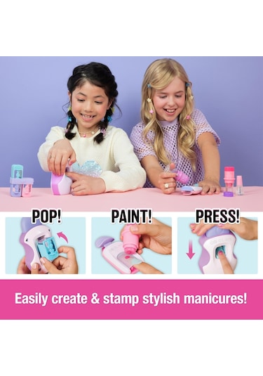 Cool Maker, Go Glam Studio Tırnak Seti, 4 Tasarımla 200 Tırnak Stili, 2 Cila Aplikatörü Ve Tırnak Maskesi, +7