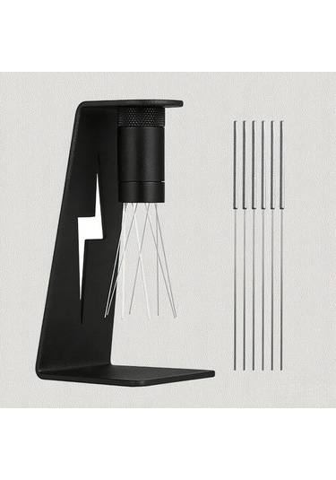 Lemestar Kahve Wdt Aleti 8 İğne 0.4mm Sürekli Ayarlanabilir 304 Çelik Manyetik Tutucu Ergonomik Kollu 6 Adet Yedek İğne İçerir Siyah