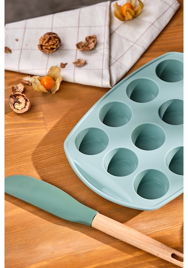 Emsan Silikon Muffin Kalıbı Yeşil