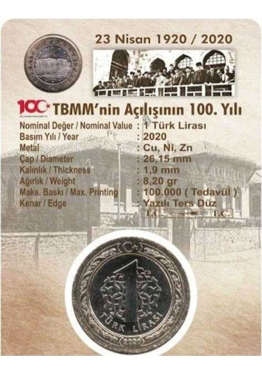 Meclis Hatıra Para Çil Özel Kapama Içinde Çil