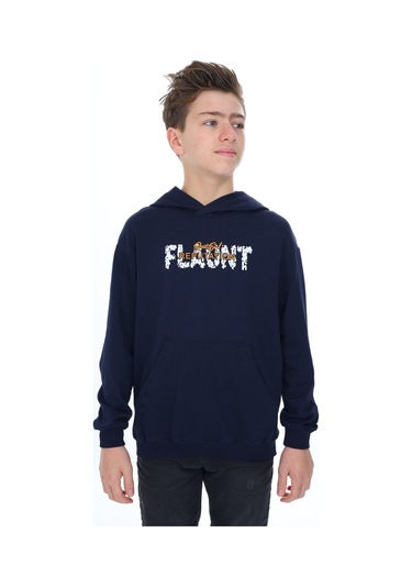 Toontoy Erkek Çocuk Flaunt Baskılı Sweatshirt Lacivert