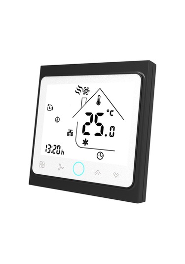 Ranyeek Klima Termostati Bac-002el Dış Siyah İç Beyaz - Oda Sıcaklığı Kontrolü, Enerji Tasarrufu, Fan Ve Valf Yönetimi Pil Dahil Değil