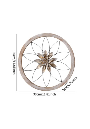 Suntek Çiçek Metal Duvar Sanatı Dekoru Asılı Altın