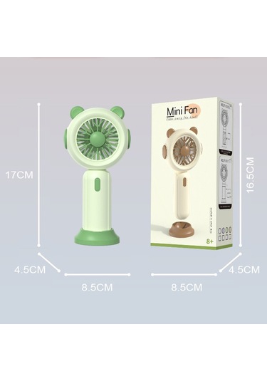 1117a Mini El Tipi Vantilatör 3 Hız Ayarlanabilir Yaz Soğutma Fanı Tabanlı - Siyah+beyaz Siyah+beyaz