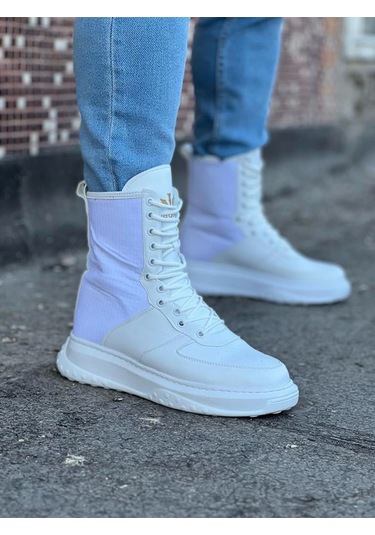 Wagoon Wg012 Beyaz Paraşüt Uzun Bağcıklı Bot Çok Renkli