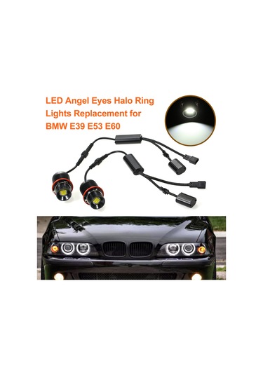 Symbee Bmw E39 E53 E60 İçin 40w 16 Smd Led Halo Halka Far Ampulü, 6500k Beyaz Işık, 1600lm