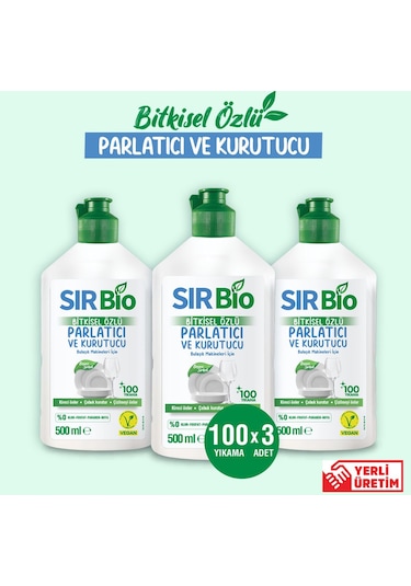 Sır Bio Bitkisel Özlü Parlatıcı Ve Kurutucu 3 x 500 ML