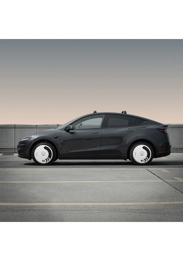 Haloblk Halodısc 2 Arrow - Tesla Model Y - 19 İnç Aerodinamik Beyaz Jant Kapağı - 4 Adet