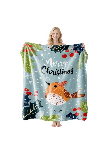 Noel Fral Küçük Battaniye Festival Atmosferi Pratik Kullanım-mt-flr-99 150 100 Yeşil