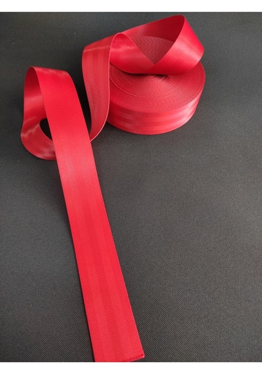 Renkli Emniyet Kemeri Kolonlu 6 Metre 2 Kemer İçin Kan Kırmızı