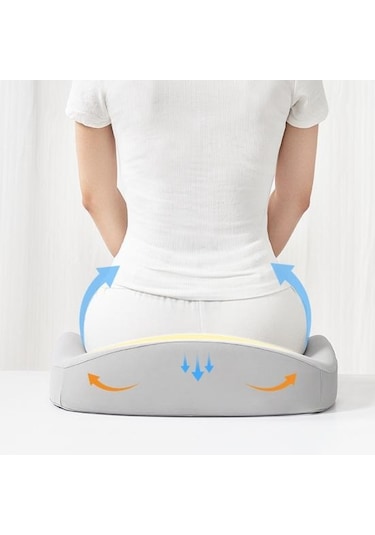 Siyah Ergonomik Basınç Tahliye Koltuk Minderi Nefes Alabilir Aşınmaya Dayanıklı Bellek Köpük Ofis Koltuğu Minderi Koltuk Pedi