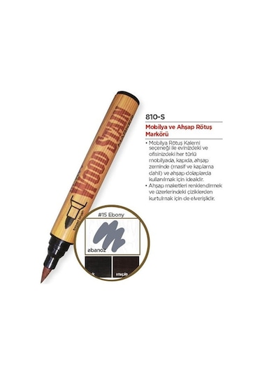 Marvy Wood Stain Ahşap Mobilya Rötuş Kalemi Abanoz Ebony