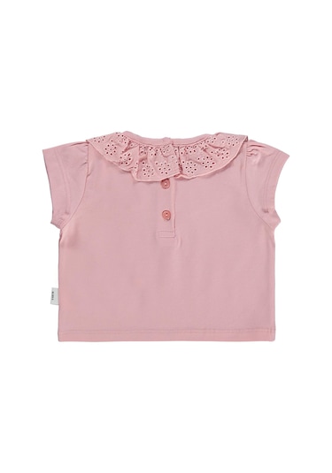 Civil Baby Yaka Brodeli 6-18 Ay Tişört - Pembe