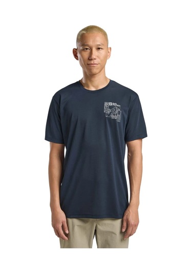 Jack Wolfskin Vonnan Graphic Tişört Antrasit Antrasit