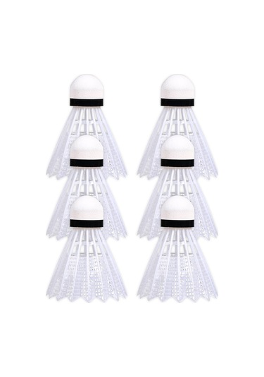 Geeksen Plastik Badminton Topları 6 Adet - Kompozit Mantar Başlı, Esnek Ve Dayanıklı - Başlangıçcılar İçin Spor Ve Egzersiz