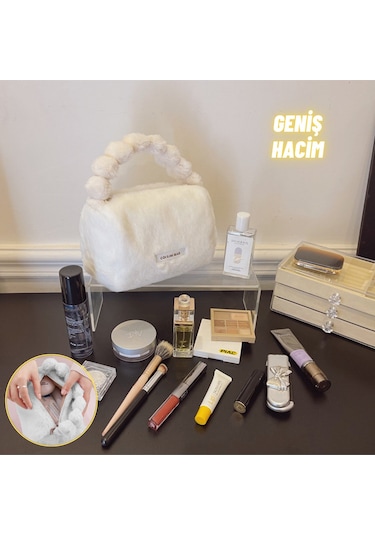 Dekohop Peluş Makyaj Çantası