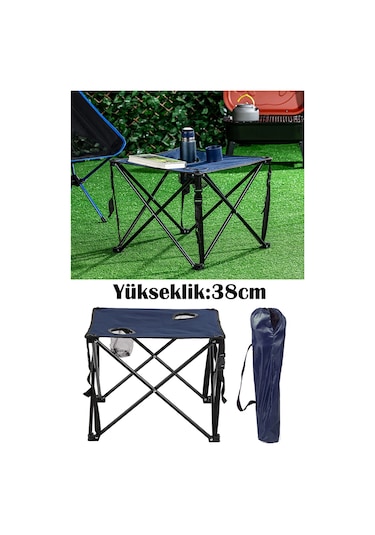 Katlanır Kamp Masası Çantalı Bardak Gözlü Iki Renk Ha041-42 (46468777)
