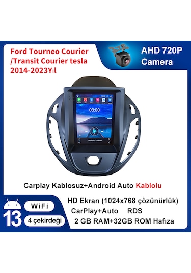Ford Tourneo Courier/transit Courier Tesla 2014-2023yıl Carplay