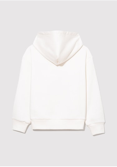 Mavi - Mavi Logo Baskılı Kapüşonlu Beyaz Sweatshirt 7s10051-70057 Beyaz