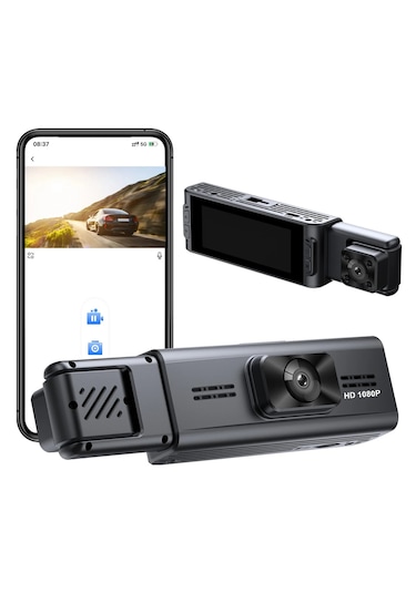 Kingline Wifi K16 1080p Ekranlı 3 Kameralı Araç Kamerası