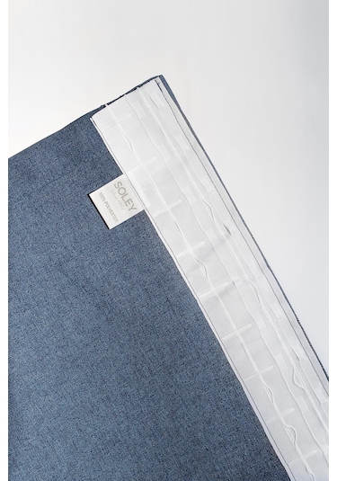 Olea 140x270 Cm 2 Adet Fon Perde İndigo Mavi