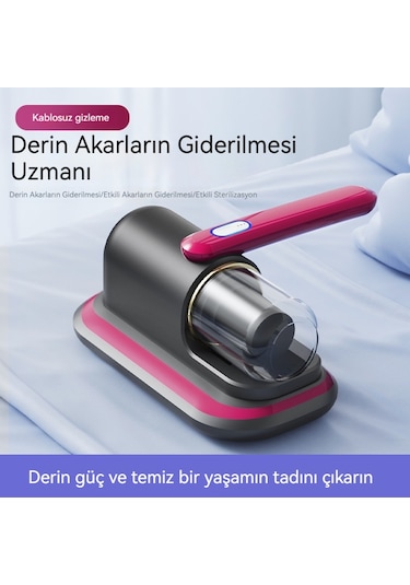 Jian Fan Evşarj Edilebildir Akar Temizleme Aleti Büyük Emişçiftçi Vuruşlu Ultraviyole Sterilizasyon Akar Temizleme Elektrikli Pürge Yatağı
