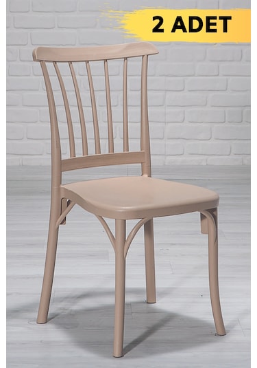 2 Adet Violet Cappucino Pratik Sandalye / Balkon-Bahçe-Mutfak