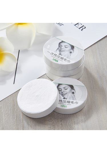 Xiyyadms Sıkıştırılmış Pamuk Havlu Seti - Seyahat Ve Kamp İçin Pratik, Taşınabilir, 6 Adet Beyaz