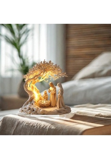 Lijinxu Yılbaşı Doğum Sahnesi Masaüstü Süsü Çok Amaçlı 18,2x20cm