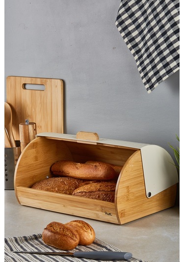 Benito Bambu Ekmek Dolabı Krem