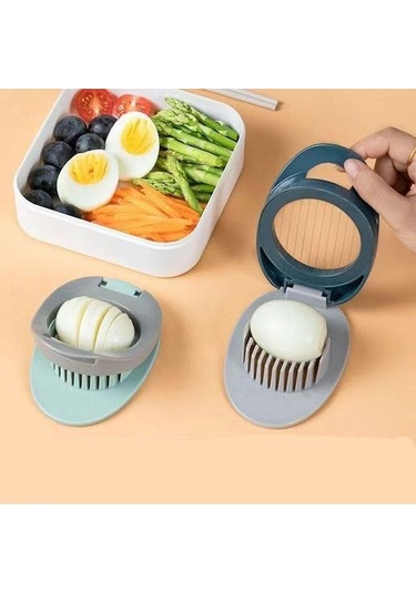 Novahub Yumurta Dilimleyici Çok Amaçlı Paslanmaz Çelik Telli Yumurta Dilimleyici, Meyve Dilimleyici, Çilek Dilimleyici, Haşlanmış Yumurta Dilimleyici Açık Yeşil Açık Yeşil