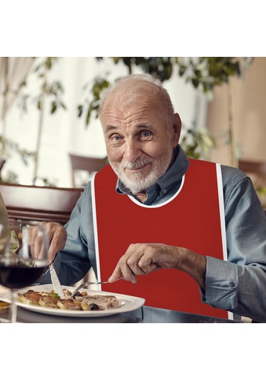 Yifomall Yaşlılar İçin Kirlenmeye Dayanıklı Mutfak Apronu - Yemek Örtüsü, Boyun Koruması Ve Bakıma Uygun Gri Renkli Bakım Torbası