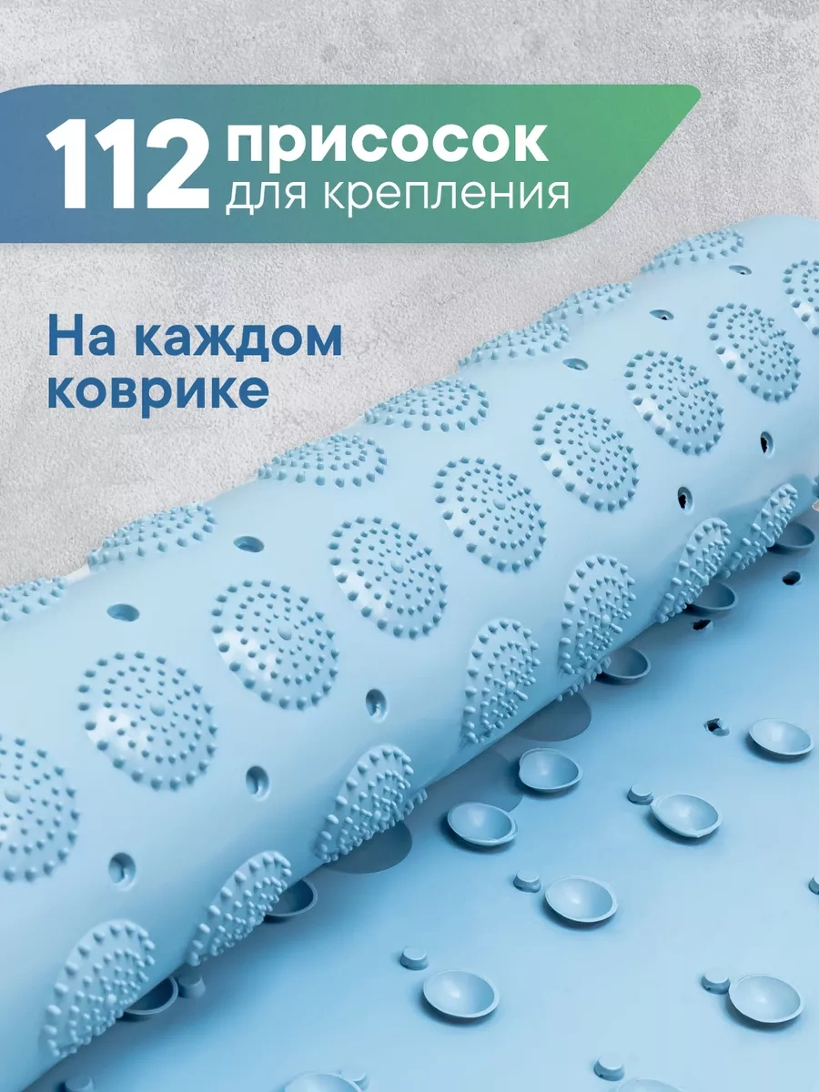 Vılına Vantuzlu Kaymaz Banyo Paspası 166891680 Açık Mavi