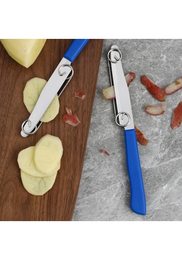 Suntek Sebze Dilimleme Bıçağı Mutfak Gadget Ev Için Kolay Mavi Diğer