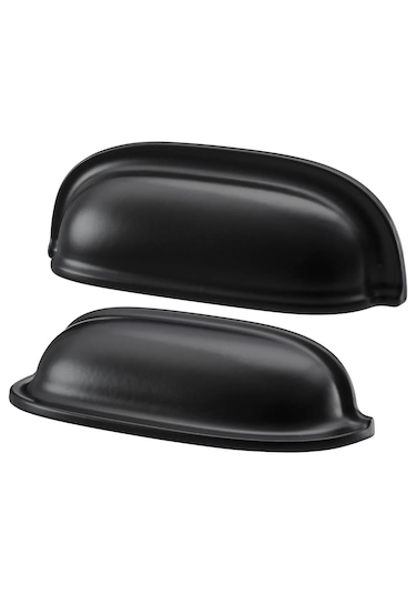 Ikea Eneryda Kulp, Krom Kaplama Ve Siyah 89 Mm, 2 Adet Siyah