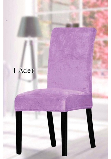 StarMall Ipek Kadife Sandalye Kılıfı Sandalye Örtüsü Lastikli Standart 1 Adet Lila