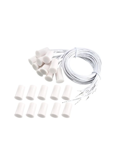 Nayomiglow Manyetik Kapı Anahtarı Rc-33 Nc Gömme Kablolu Güvenlik Pencere Kapı Sensörü Alarmı Beyaz- 10 Set