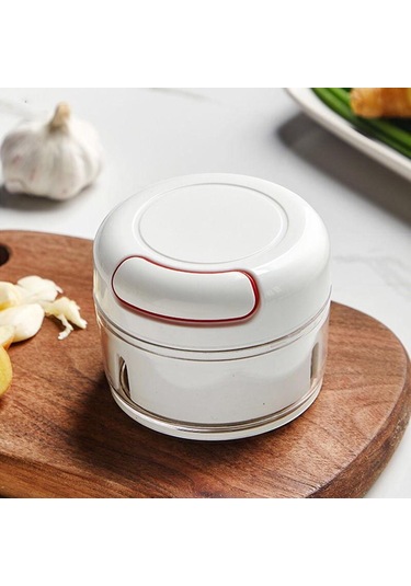 Mini Gıda Mikserleri Çok Fonksiyonlu Sarımsak Öğütücü Doğrayıcı Gıda Sebze Kesici Et Kıyma Makineleri Ev Mutfağı Manuel Sarımsak Presi Beyaz